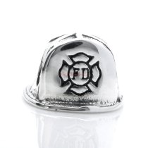 1x 925 Sterling Silver Fire Fighter Helmet Bead Fits European Charm Bracelet