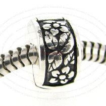 Sterling Silver Flower Clip Stopper Lock Bead for European Charm Bracelets