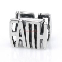 Sterling Silver Faith Bead for European Charm Bracelets