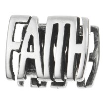 Sterling Silver Faith Bead for European Charm Bracelets