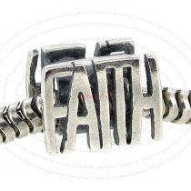 Sterling Silver Faith Bead for European Charm Bracelets