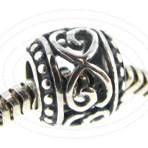 Sterling Silver Infinity Love Filigree Heart Flower Bead for European Charm Bracelets