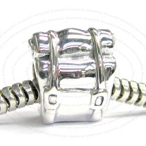 Sterling Silver Camping Picnic Backpack Bead for European Charm Bracelets