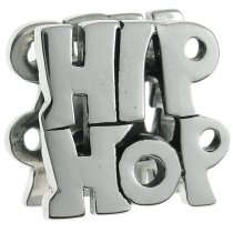 Sterling Silver Hip Hop Dance Bead for European Charm Bracelets