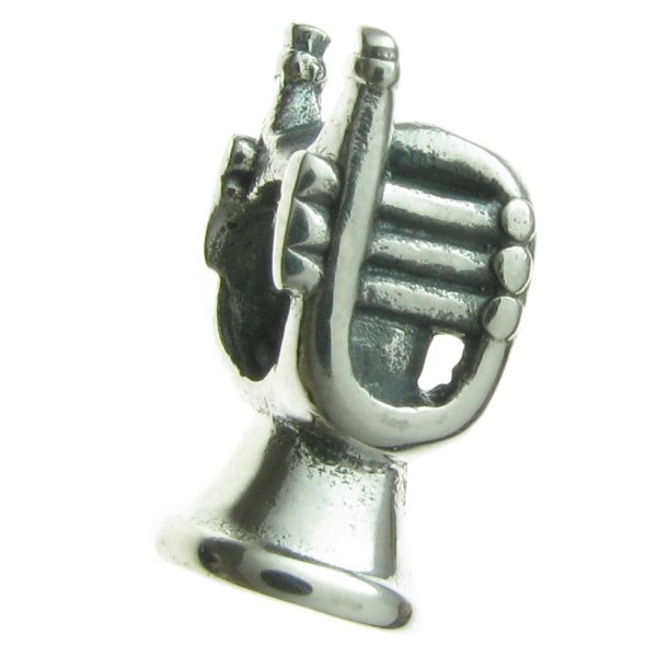 Sterling Silver Trumpet Bead for European Charm Bracelets