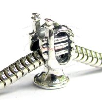 Sterling Silver Trumpet Bead for European Charm Bracelets