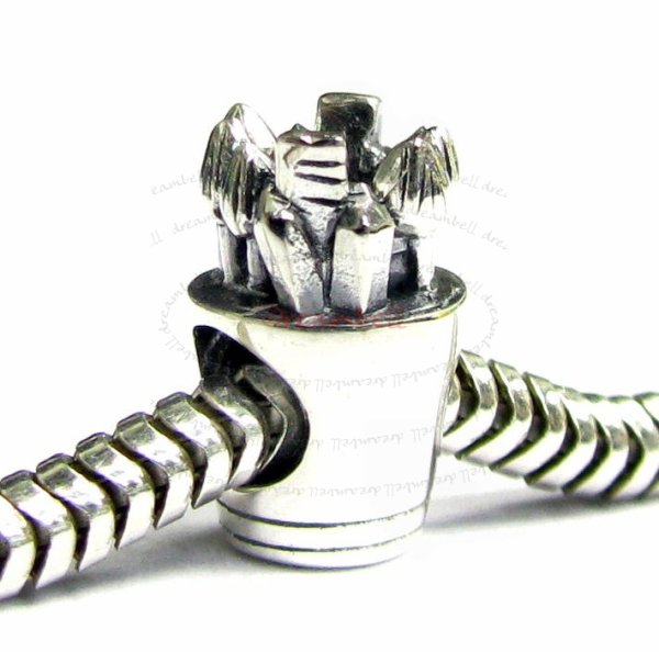 Sterling Silver Painting Tool Bead for European Charm Bracelets