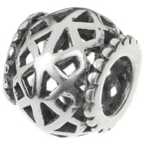 925 Sterling Silver Filigree Net Modern Art Design European Bead Charm