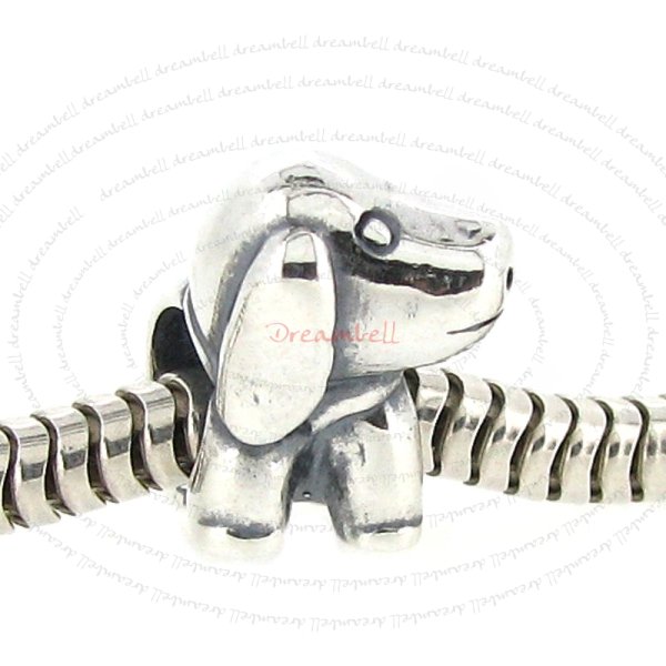 925 Sterling Silver Lovely Puppy Dog European Bead Charm
