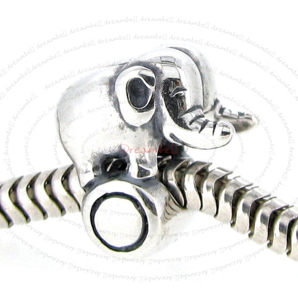 925 Sterling Silver Elephant Trick Circus European Bead Charm