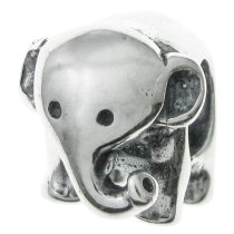 925 Sterling Silver Cute Elephant European Bead Charm