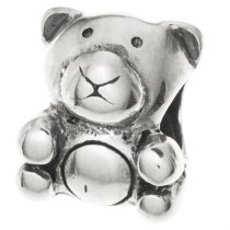 925 Sterling Silver Lovely Bear European Bead Charm