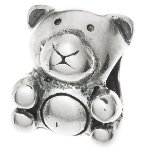 925 Sterling Silver Lovely Bear European Bead Charm