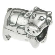 925 Sterling Silver Dairy Cattle Cow European Bead Charm