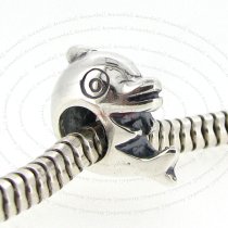 925 Sterling Silver Cute Dancing Dolphin European Bead Charm