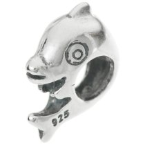 925 Sterling Silver Cute Dancing Dolphin European Bead Charm
