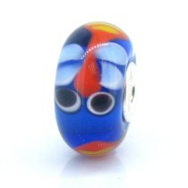 Sterling Silver Dragonfly Murano Glass Bead for European Charm Bracelets