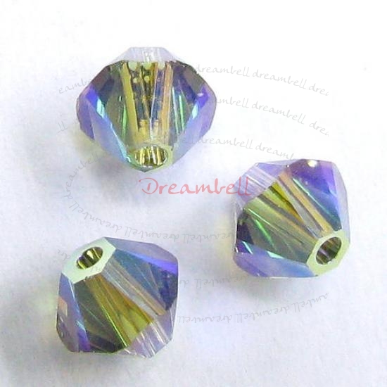 12 Swarovski Elements Xilion Crystal 5328 Black Diamond AB 2x 8mm