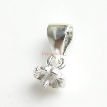 2x Sterling Silver Bail Pin with 5mm Cup Pearl Pendant Connector