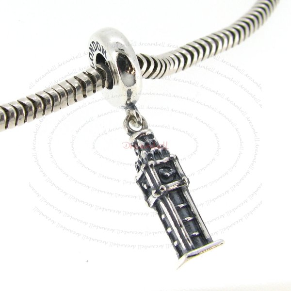 Sterling Silver London Big Ben Dangle Bead for European Charm Bracelets