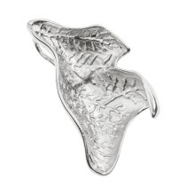 Rhodium on Sterling Silver Oyster Pearl Pin Cup Dangle Bail Pendant Connector