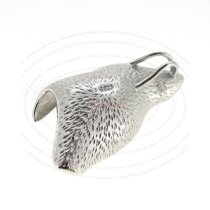 Rhodium on Sterling Silver Oyster Pearl Pin Cup Dangle Bail Pendant Connector