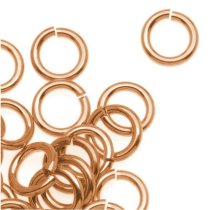 20x 14k Rose Gold Filled Open Jump Rings 4mm 22 Gauge 22 Ga 0.6mm Wire