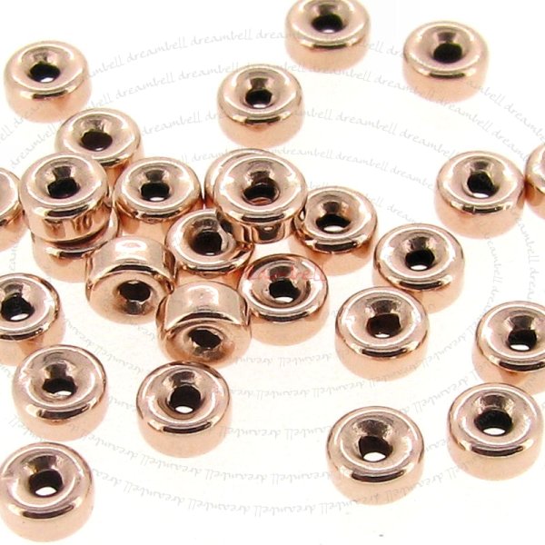 10x 14k Rose Gold Filled Rondelle Bead Spacer 4mm