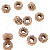 10x 14k Rose Gold Filled Stardust Rondelle Bead Spacer 4mm