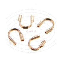 10x 14k Rose Gold Filled Cable and Stringing Thimble Wire Guard (.031 Inch Hole)