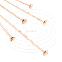 10x 14k Rose Gold Filled Headpins Head Pins 24ga 1″