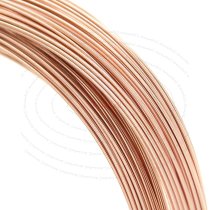 5ft Fine 14k Rose Gold Filled Round Wire 24ga (0.5mm) Half Hard