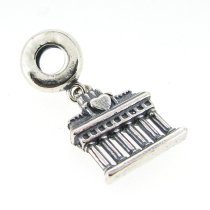 Sterling Silver Germany Berlin Brandenburg Gate Dangle Bead for European Charm Bracelets