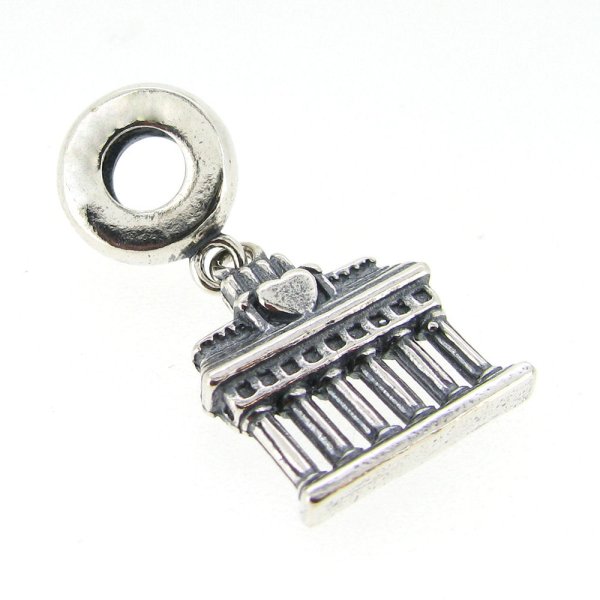 Sterling Silver Germany Berlin Brandenburg Gate Dangle Bead for European Charm Bracelets
