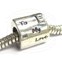 925 Sterling Silver Love Letter Heart Enamel European Bead Charm