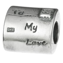925 Sterling Silver Love Letter Heart Enamel European Bead Charm