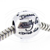 925 Sterling Silver Dream Comes True CZ Crystal Heart European Bead Charm