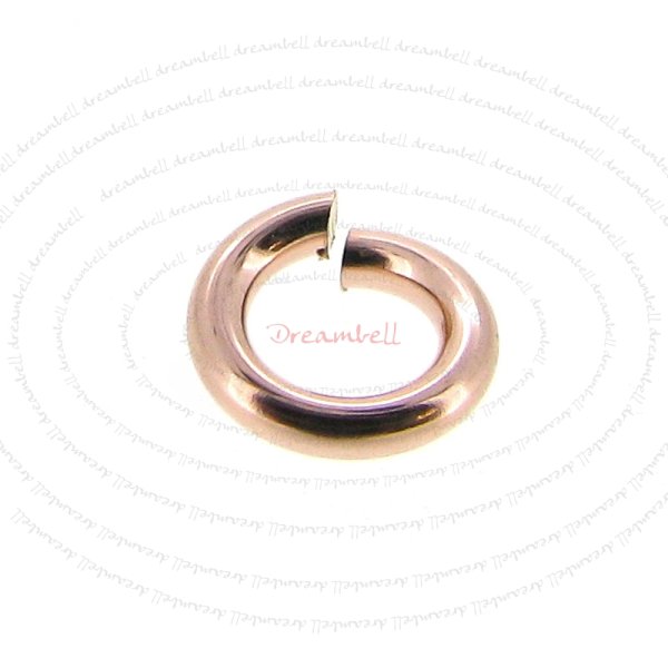10x 14k Rose Gold Filled Twist & Lock Jumplock Open Jump Rings 4mm 20 Gauge Wire