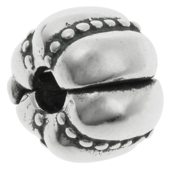 Sterling Silver Flower Dot Clip Stopper Lock Bead for European Charm Bracelets