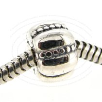 Sterling Silver Flower Dot Clip Stopper Lock Bead for European Charm Bracelets