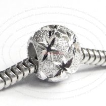 Rhodium on Sterling Silver Twinkle Star Universe Stardust Bead for European Charm Bracelets