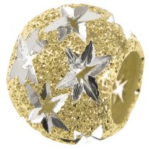 Gold-tone .925 Sterling Silver Twinkle Star Starry Night Stardust Bead for European Charm Bracelets