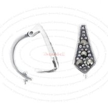 1x Sterling Silver Marcasite Interchangeable Pendant Connector European Bail Clasp Enhancer Shortener