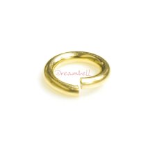 50x Brass Open Jump Rings Round Wire 6mm 18ga 1mm Wire