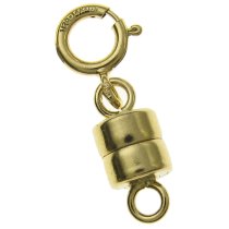 1x 14k Gold Filled 4mm Magnetic Clasp Converter for Necklaces w/ 5mm Spring Ring Clasp