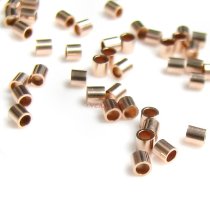 50x 14k Rose Gold Filled 2mm Crimp Tube Beads 2x2mm