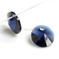 12x Swarovski Crystal 6428 Xilion Rivoli Pendant Charm Dark Indigo 8mm