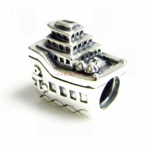 Antique 925 Sterling Silver Titanic Cruise Ship Travel Vacation Holiday Series European Screw-on Bead for European Charm Bracelets