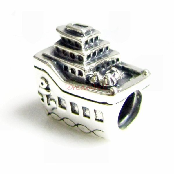 Antique 925 Sterling Silver Titanic Cruise Ship Travel Vacation Holiday Series European Screw-on Bead for European Charm Bracelets