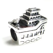 Antique 925 Sterling Silver Titanic Cruise Ship Travel Vacation Holiday Series European Screw-on Bead for European Charm Bracelets